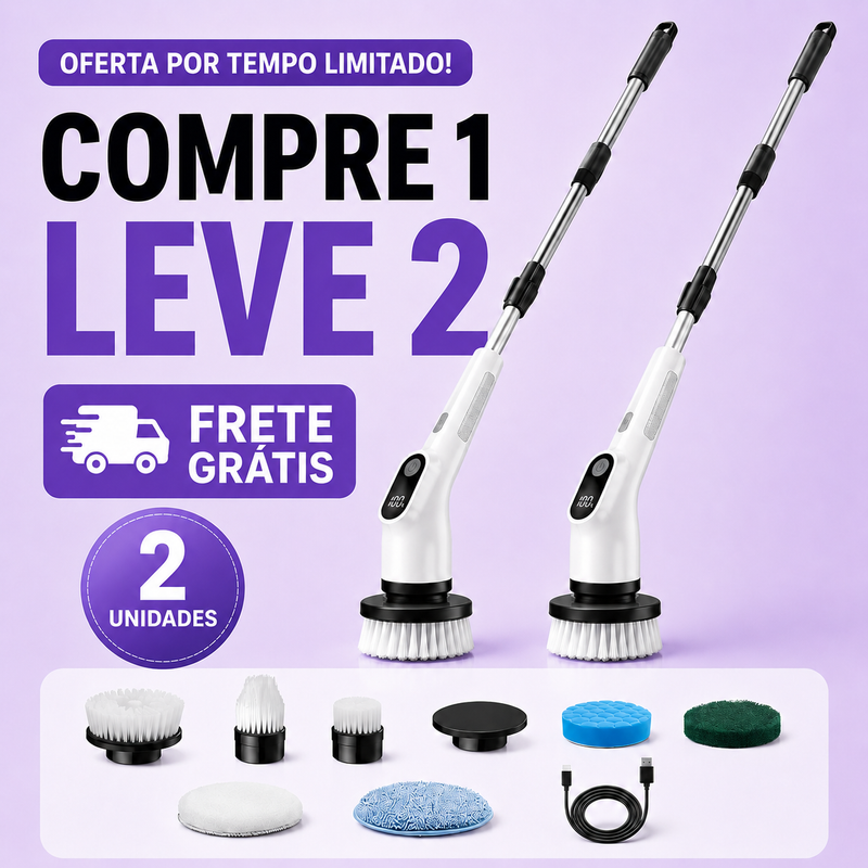 TurboClean™ 9 em 1 | Kit Completo de Limpeza Elétrica | COMPRE 1 LEVE 2 + Frete GRÁTIS