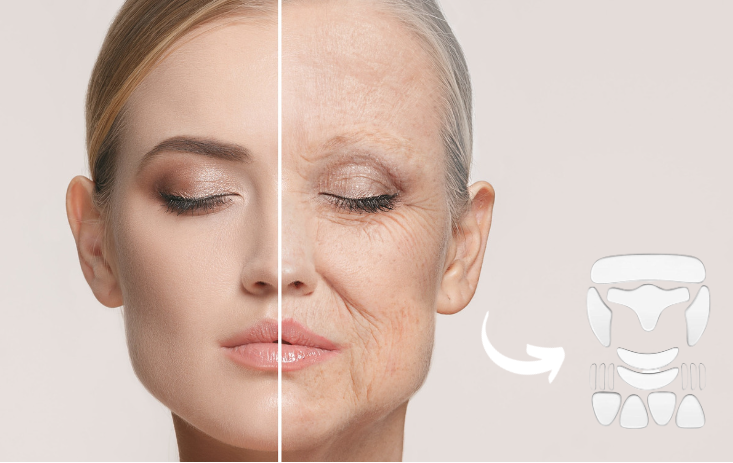 LipoFace™ - Kit Adesivos Reutilizáveis Anti Rugas